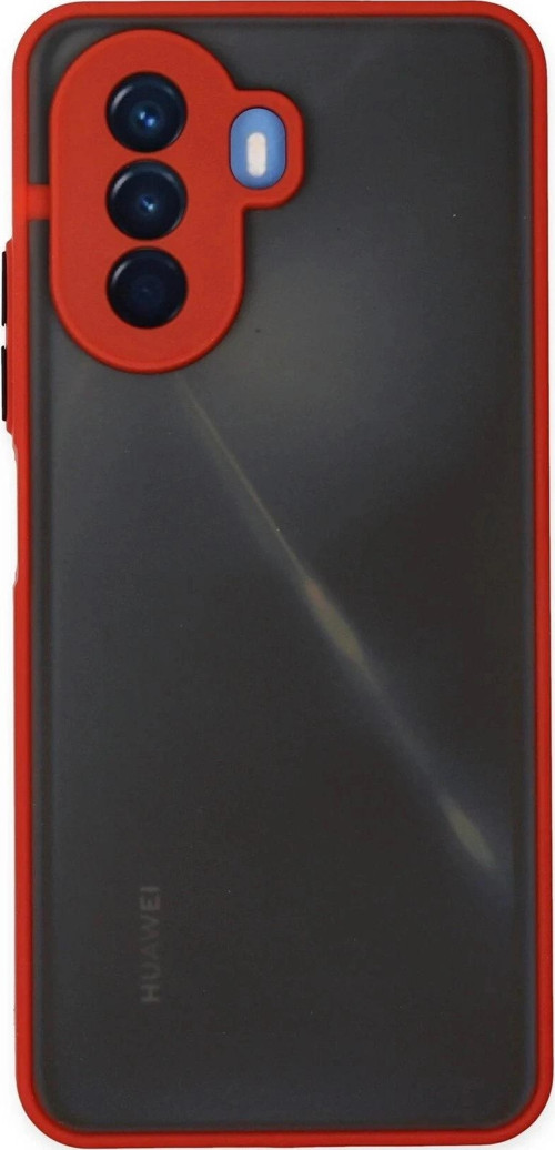 Huawei Nova Y70 Kılıf Montreal Silikon Kapak - Kırmızı-(5796)