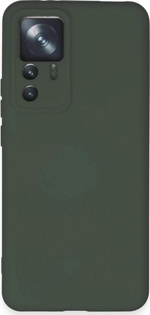 Xiaomi Mi 12T Pro Kılıf Nano içi Kadife Silikon - Koyu Yeşil-(5796)