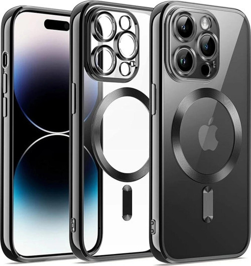 iPhone 12 Pro Kılıf Kross Magneticsafe Kapak - Siyah-(5796)
