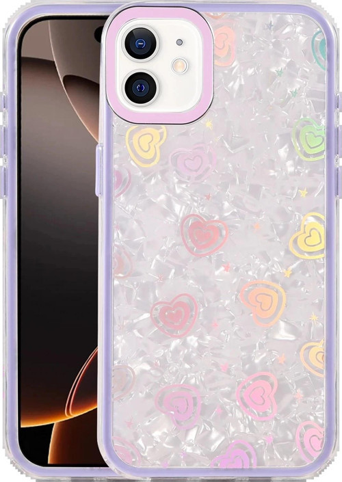 Apple iPhone 11 Lumi Desenli Kapak - Mor-(5796)