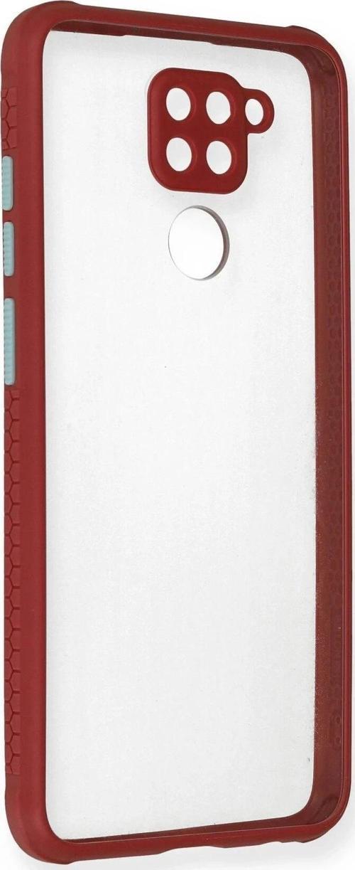 Xiaomi Redmi Note 9 Kılıf Miami Şeffaf Silikon - Fuşya-(5796)