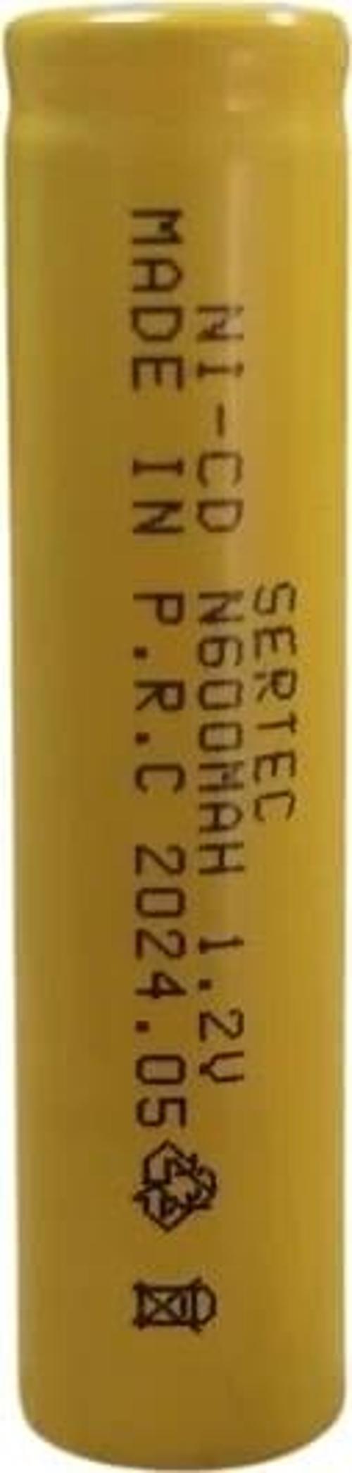 1.2V 600 Mah - N Boy - Ni-CD Şarjlı Pil - (Başsız / Flat Head)