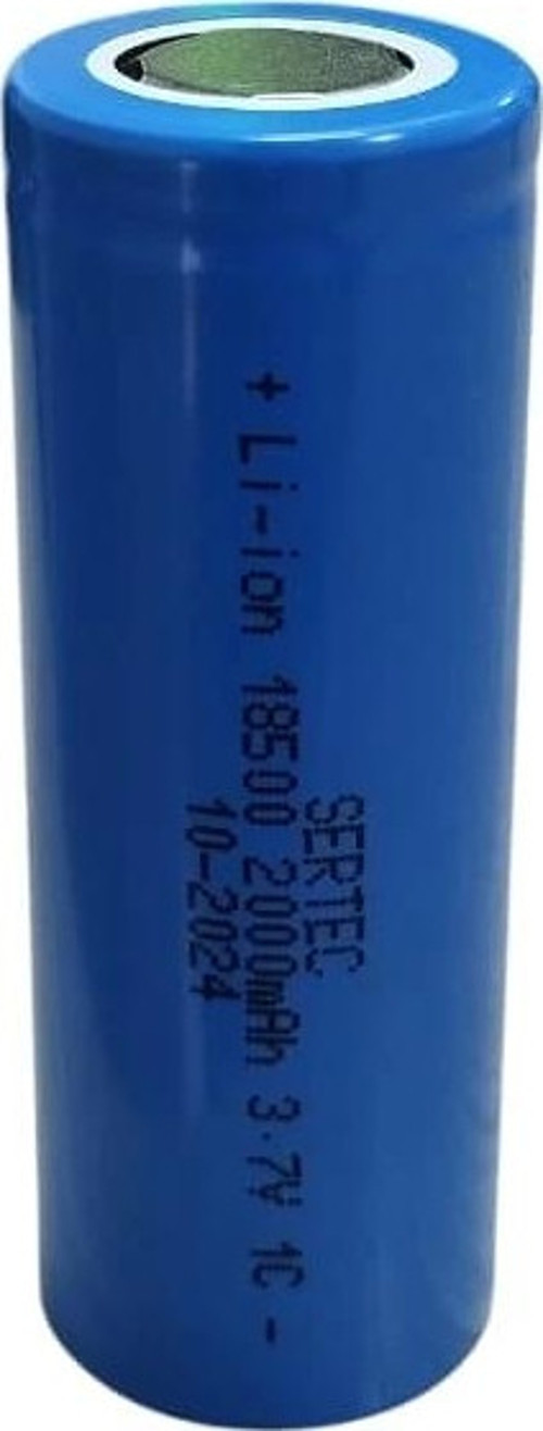 3.7V Li-ion 18500 2000 mAh 1C Şarjlı Pil