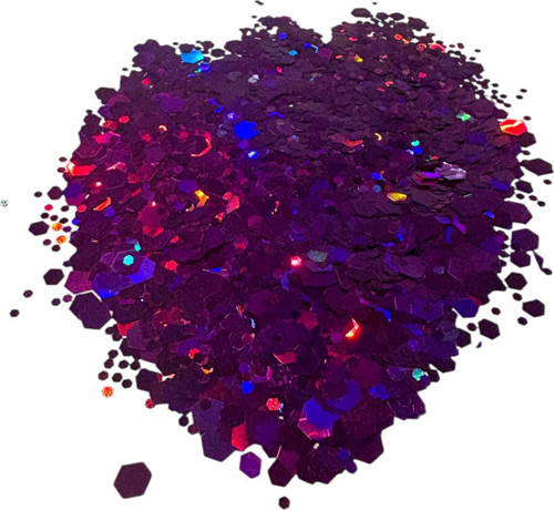 Hologramlı Fuşya Glitter 5Gr