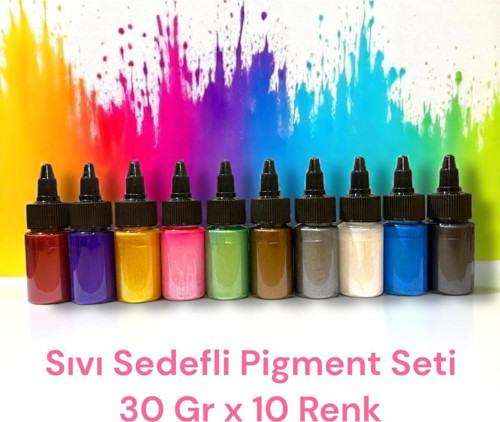Epoksi Bazlı Parlak Sıvı Sedefli Pigment 10 Renk X 30 Gr