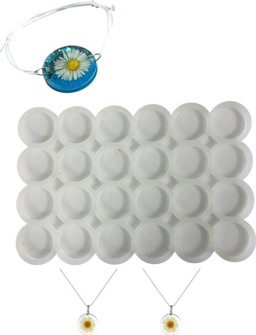 Çoklu Daire Kolye Ve Anahtarlık Kalıbı 3.3 Cm 24 Lü