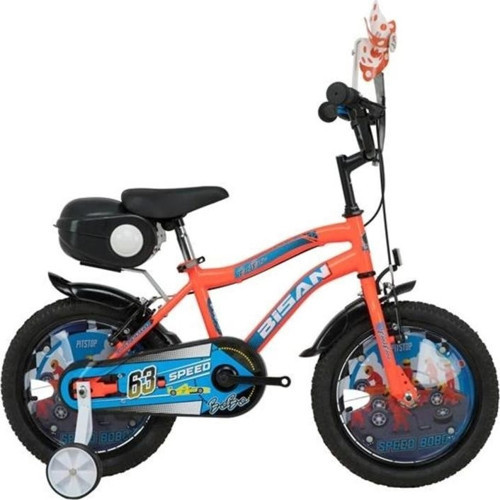 Bobo Çocuk Bisikleti 26Cm 16 Jant Neon Turuncu Mavi