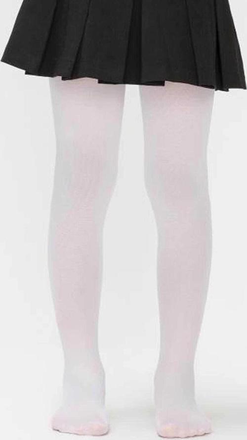 Kız Çocuk Pamuklu Külotlu Çorap Beyaz