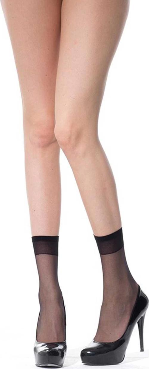 12 Adet Fit Soket Çorap 15 denye 500 Siyah