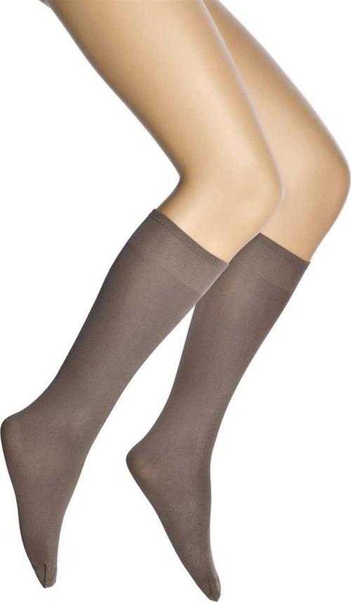 12 Adet Mikro 70 Dizaltı Kadın Çorap Vizon 86