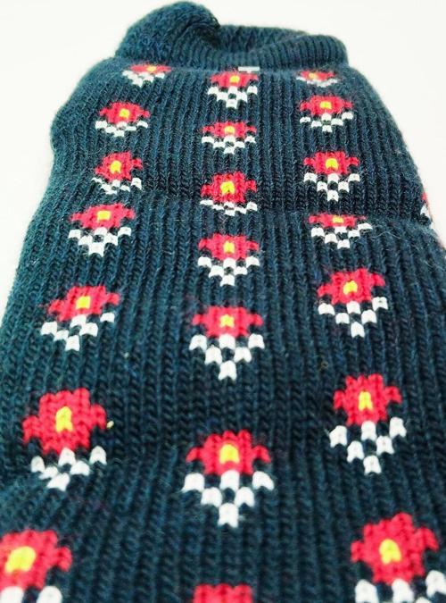 Kalın Kışlık Kadın Soket Çorap Yünlü Havlu Ev Giyim Patik  Desen 2 Lacivert