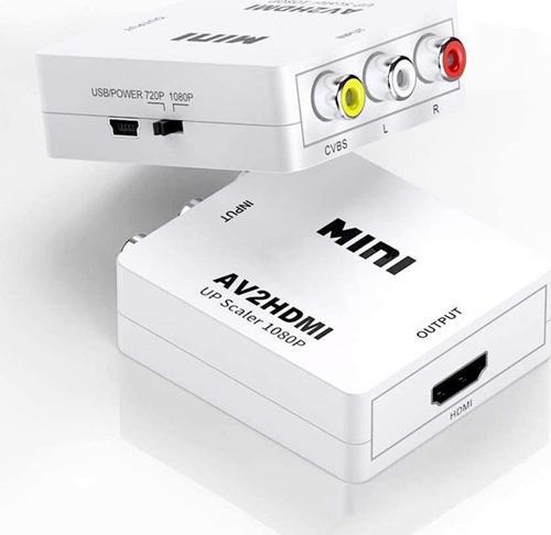 PrimeX PX-1225 AV to HDMI Görüntü Çevirici/Dönüştürücü 720P, 1080P (USB Enerji Kablo Dahil)