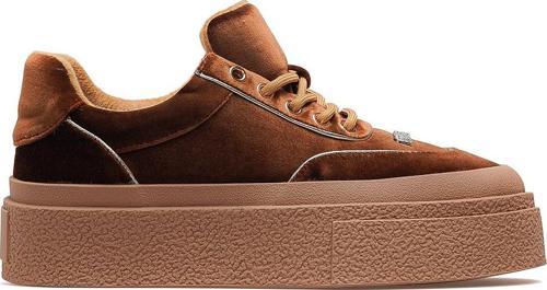 Kadın Deri Sneaker Ayakkabı 25k 25k330 Z Kahve Süet