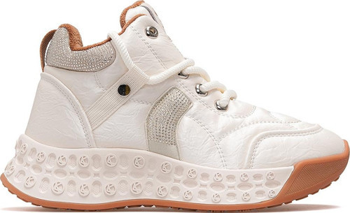 Kadın Deri Kürklü Sneaker Bot 25k 25k316 Z Bej