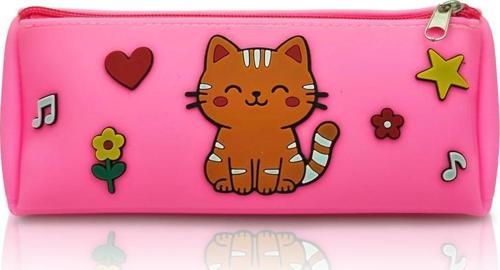 Kedi Tasarımlı PVC Kalem Kutusu – Dayanıklı Silikon Yapı, Çocuklar için Şık ve Pratik Saklama Kutusu, Çevre Dostu ve Uzun Ömürlü