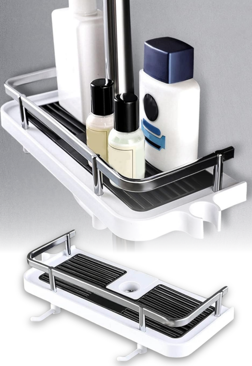 Banyo Rafı Tek Katlı Yapışkanlı Pratik Kurulumsuz Duvar Tipi Şampuan Sabun Organizeri