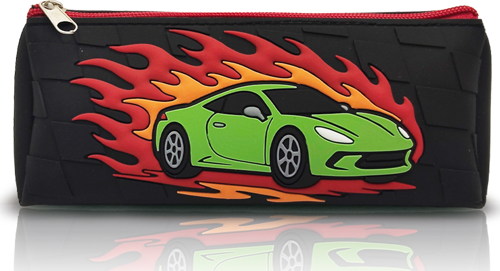 Araba Tasarımlı PVC Kalem Kutusu – Dayanıklı Silikon Yapı, Çocuklar için Şık ve Pratik Saklama Kutusu, Çevre Dostu ve Uzun Ömürlü