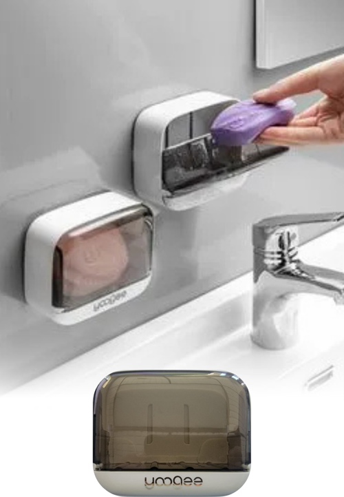 Çekmece Model Pratik Katı Sabunluk Su Biriktirme Hazneli Hijyenik ve Şık Sabun Kabı