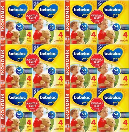 1200GR (800GR+400GR) No:4 Devam Sütü (1+ Yaş) Avantaj Pk (6 Lı Set)