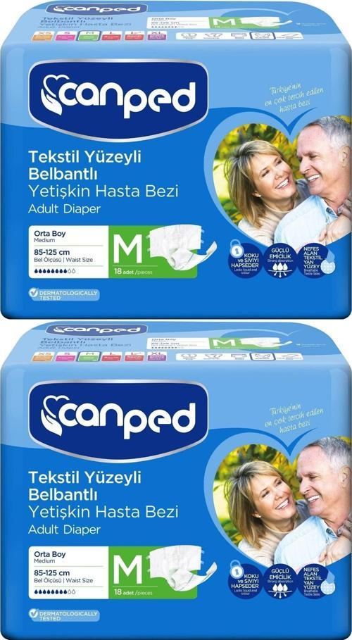 Hasta Bezi Yetişkin Bel Bantlı Tekstil Yüzey M - Orta - Medium 36 (2PK*18)