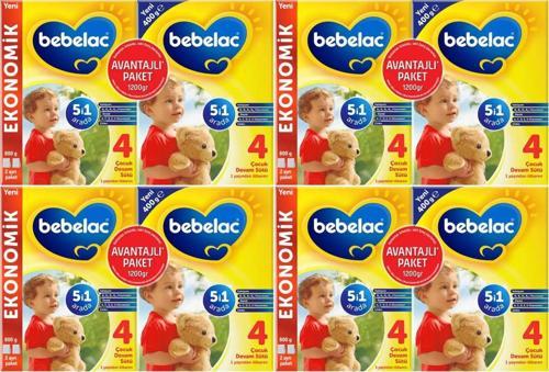 1200GR (800GR+400GR) No:4 Devam Sütü (1+ Yaş) Avantaj Pk (4 Lü Set)