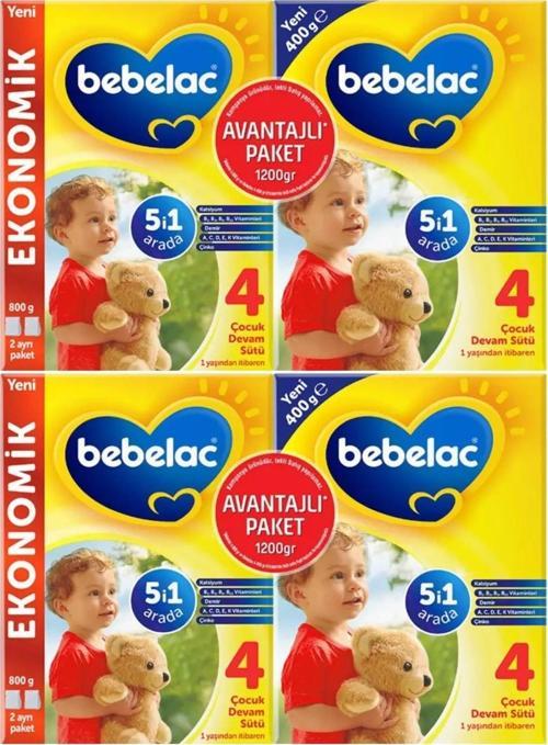 1200GR (800GR+400GR) No:4 Devam Sütü (1+ Yaş) Avantaj Pk (2 Li Set)