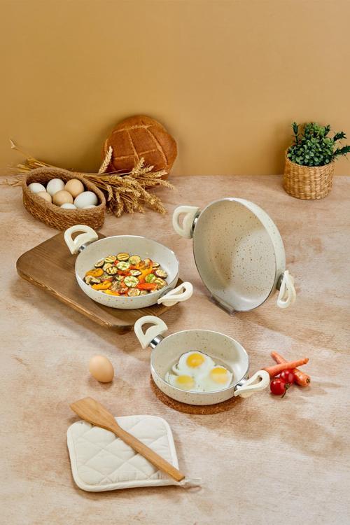 Cookchef Classico Döküm Granit Sahan Krem 20 Cm 1 Parça Bakalit Sap