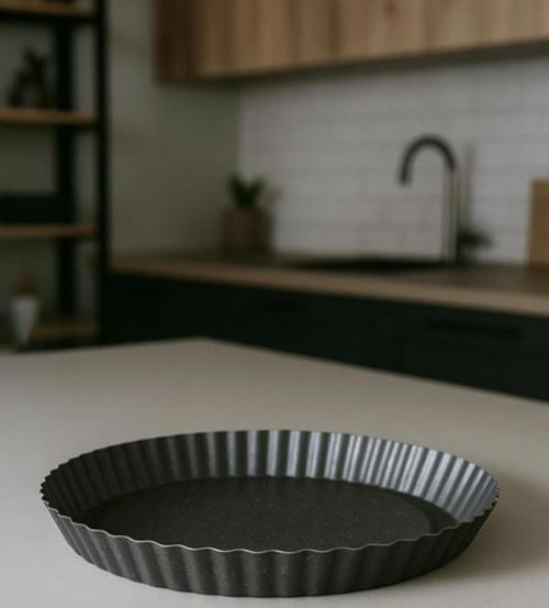 Akasya Döküm Granit Kek Kalıbı 28 Cm Siyah