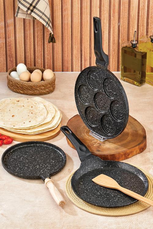 Granit Krep + Pankek + Gözleme Tavası Set