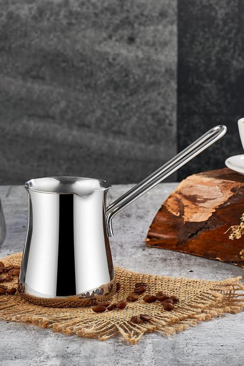 Mocca Paslanmaz Çelik Cezve Ve Sütlük 850 Ml 4-6 Kişilik