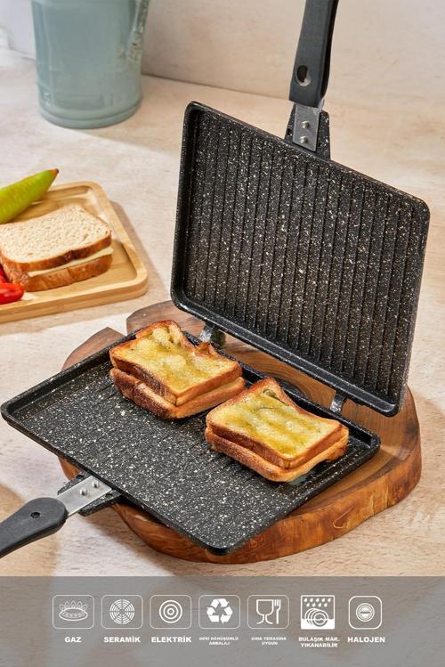 Döküm Granit Ocak Üstü El Tost Makinası