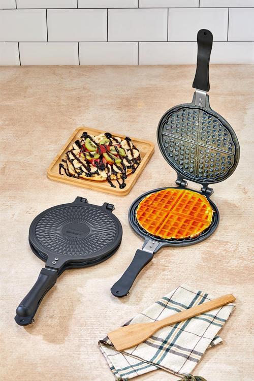 Döküm Waffle Tavası Bakalit Sap