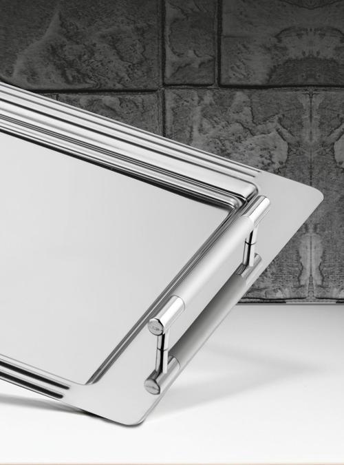 Ece Çay Kahve Sunum Tepsisi Paslanmaz Çelik