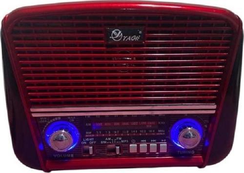 20 cm Led Lambalı 3 Bant Nostajik Usb Bluetooth Radyo 4133