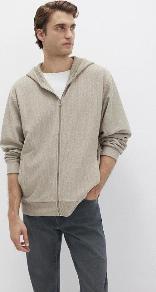 Erkek Kapüşonlu Fermuarlı Sweatshirt M0S10520 Sis Gri