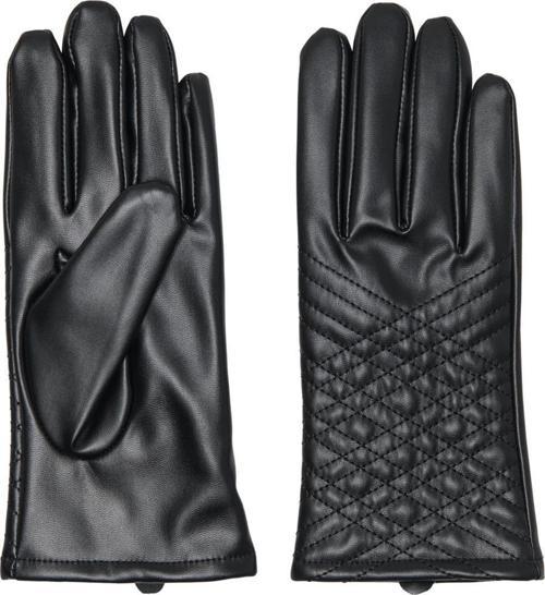 Kadın Desenli Deri Eldiven 15350311 Siyah