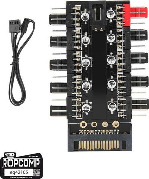 10 Port Fan Power Hub SATA Güçlü PWM Switch Çoklayıcı