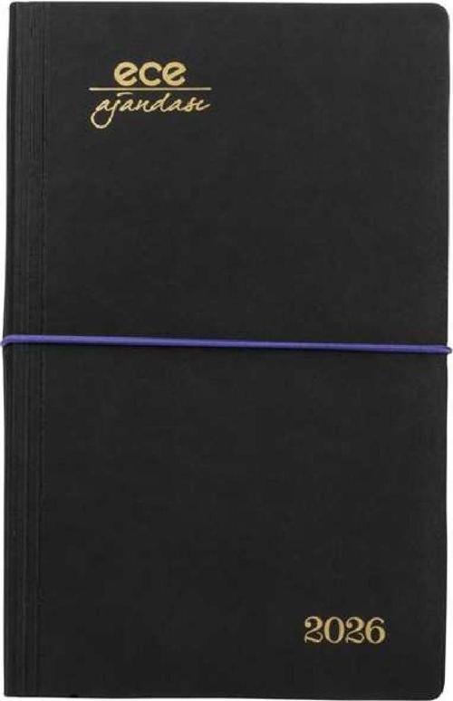 AJANDASI YENİ AKÇAY 2026 Siyah - Günlük Çizgili 12x18