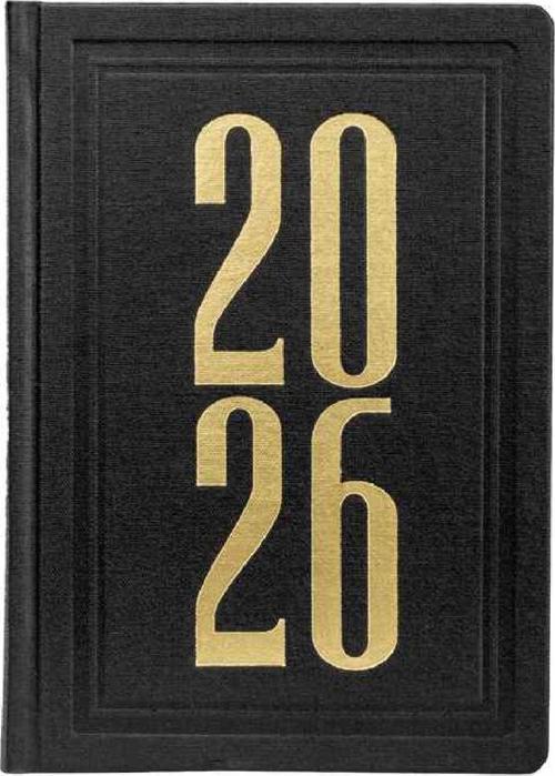 AJANDASI AŞİYAN 2026 Siyah - Sayfada 2 Günlük 13x18