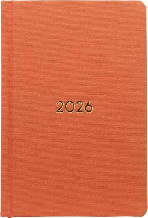AJANDASI YENİKÖY 2026 Mandalina - Haftalık Keten Sert Kapak Cep Boy 9x14