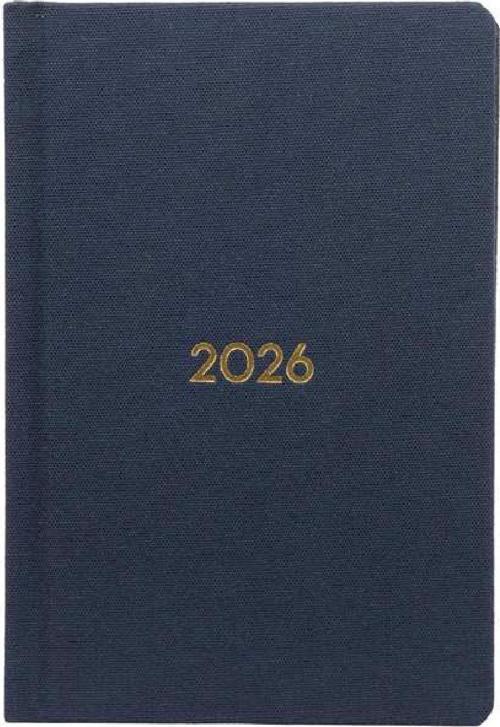 AJANDASI YENİKÖY 2026 Lacivert - Haftalık Keten Sert Kapak Cep Boy 9x14