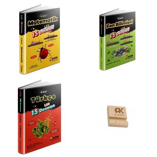 Aydın LGS 8. Sınıf Matematik (15li) Fen Bilimleri (15li) ve Türkçe (15li) Denemeleri 3lü Set 