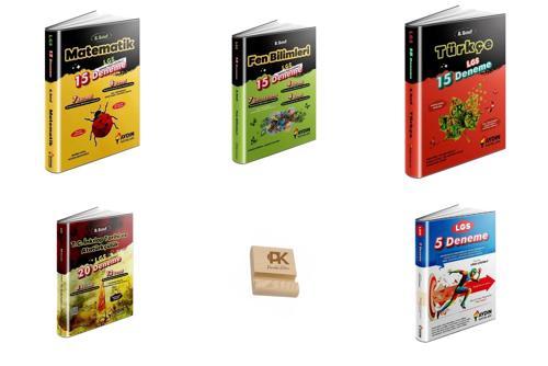Aydın LGS 8. Sınıf Matematik Fen Türkçe İnkılap Deneme ve Tüm Dersler Deneme 5li Set+Telefon Standı