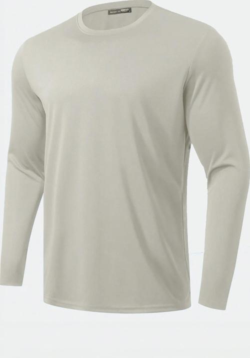 Erkek %100 Pamuklu Likralı Esnek Spor Koşu Günlük Antrenman Uzun Kollu Penye T-shirt