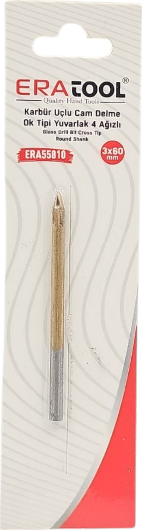 Eratool ERA55811 4x65mm Ok Tipi 4 Ağızlı Elmas Karbür Uçlu Mermer ve Seramik Delme Ucu