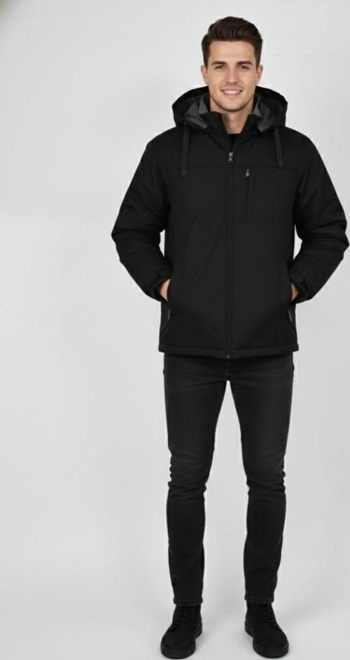 Erkek Büyük Beden Kapüşonlu Mevsimlik Spor Mont 99538 BBGL-ST04877