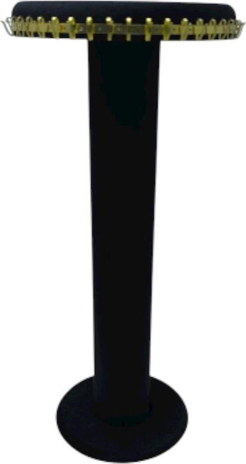 Süet Kumaş Siyah Renk 35 cm Yuvarlak Model Kolye-tesbih-bileklik Standı