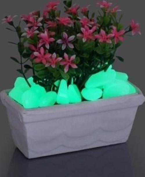 100 Adet Gece Karanlıkta Parlayan Dekoratif Fosforlu Çakıl Taşı