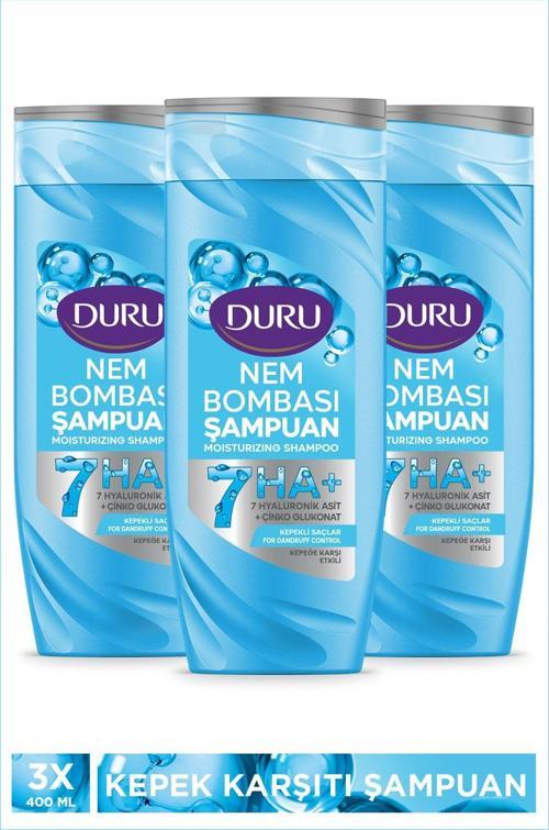 Nem Bombası Kepekli Saçlar için Kepeğe Karşı Etkili Şampuan 3x400 Ml