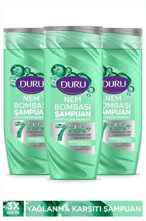 Nem Bombası Yağlanma Eğilimli Saçlar İçin Arındırıcı ve Hacim Verici Şampuan 3x400 Ml